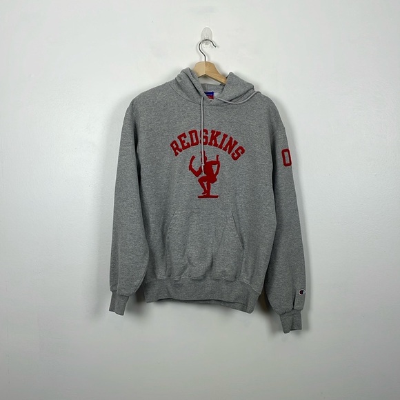 Champion Redskins Hoodie Sweatshirt Mens M Pullover Long Sleeve Kangaroo Pocket - Picture 1 of 9